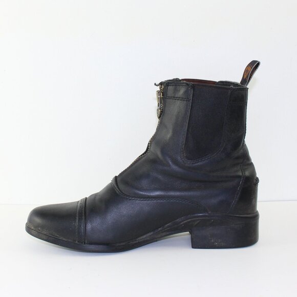 Ariat Black Leather Zip Ankle Boots (8.5 US) - Picture 5 of 10